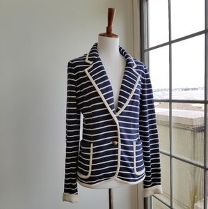MNG Navy Striped Blazer